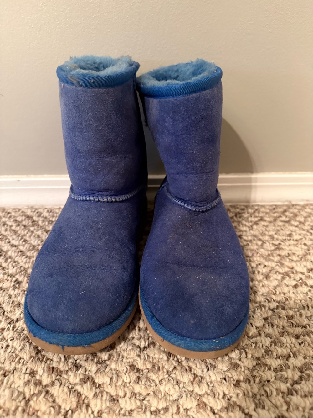 Royal blue girl classic UGG boots- size 3